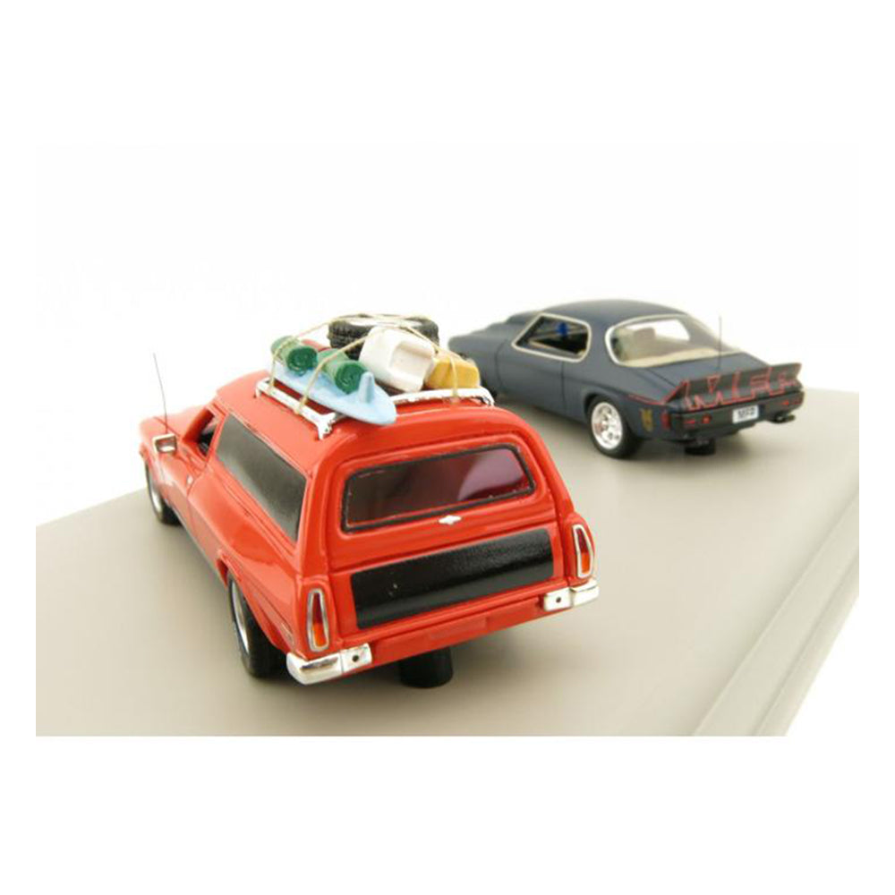 Ace 1:64 Scale Mad Max Holden HQ Nightrider MFP & HJ Panel Van Twin Set Car Model
