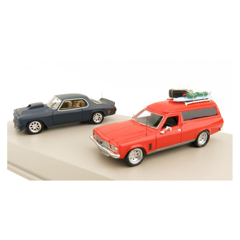 Ace 1:64 Scale Mad Max Holden HQ Nightrider MFP & HJ Panel Van Twin Set Car Model
