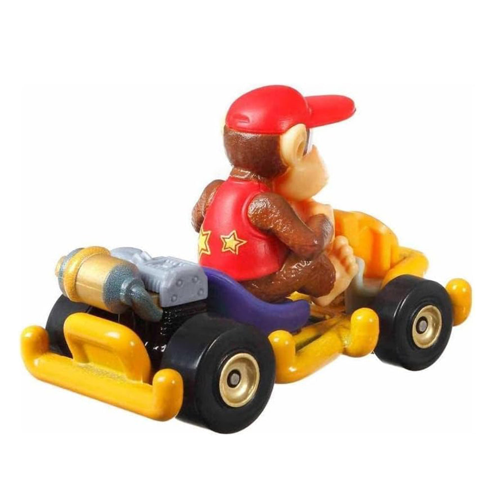 Hot Wheels Mario Kart Diddy Kong Pipe Frame Diecast Vehicle Toy