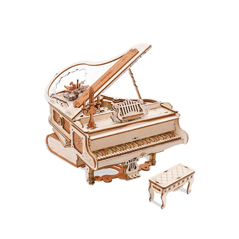 Rokr Music Box Magic Piano Mechanical 3D Wooden Puzzle DIY Model Kit