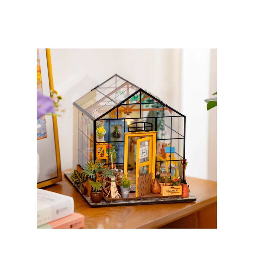 Rolife Cathy's Flower House With LED Dollhouse DIY Miniature House Model Kit