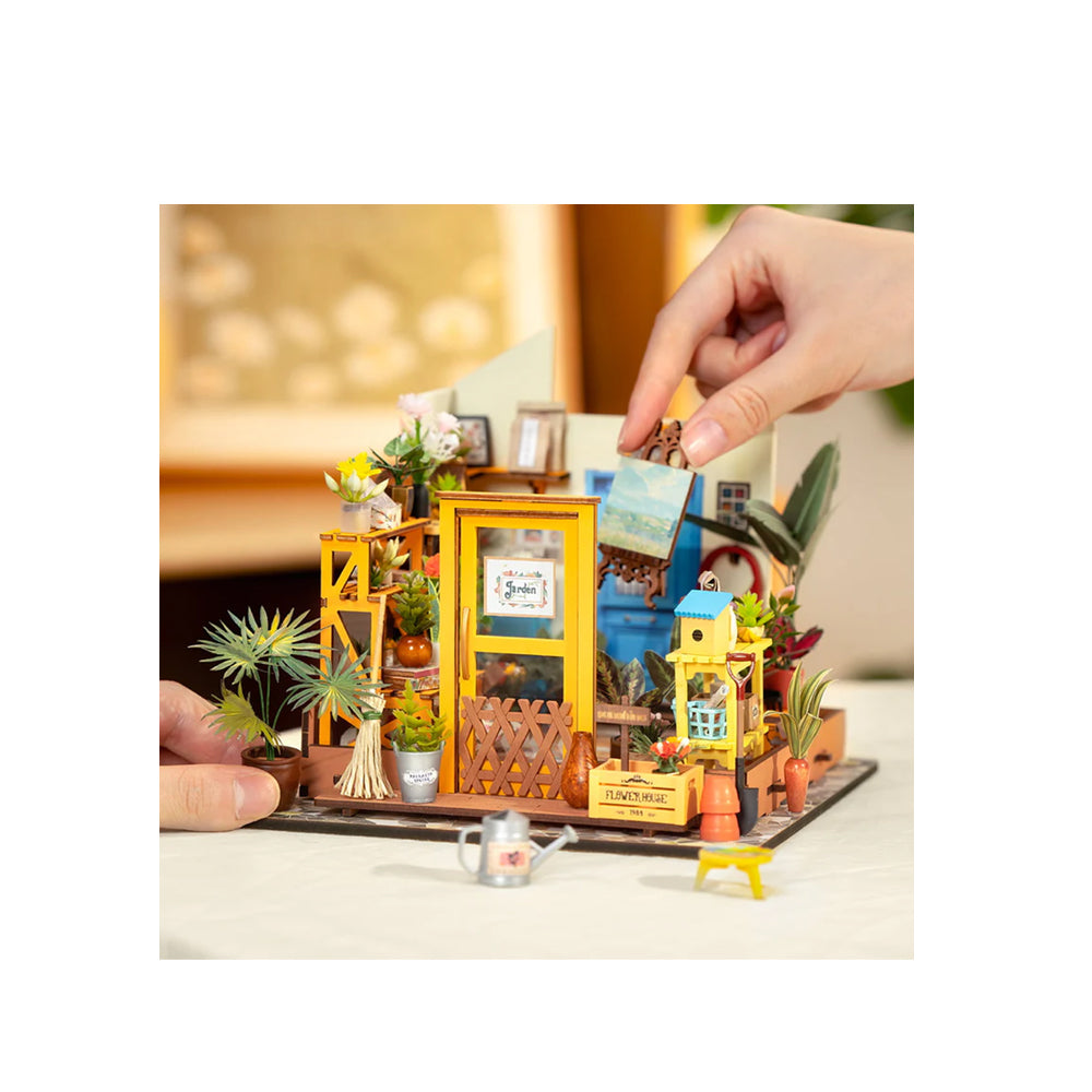 Rolife Cathy's Flower House With LED Dollhouse DIY Miniature House Model Kit