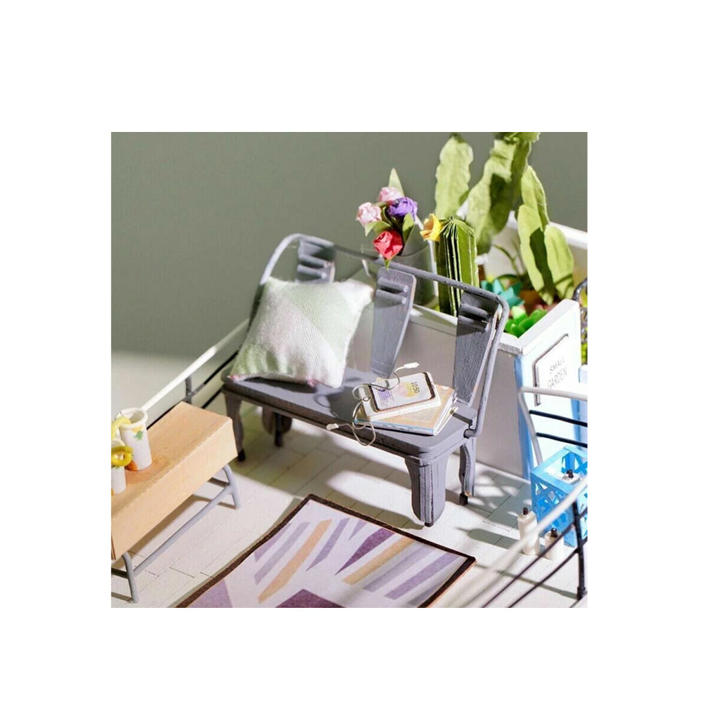 Rolife Dora's Loft With LED Light Dollhouse DIY Miniature House Model Kit