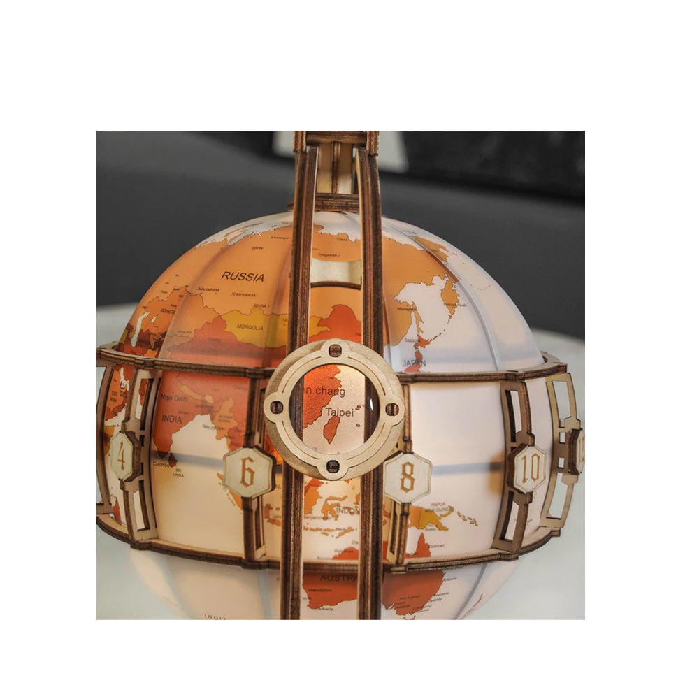 Rokr Luminous Globe With LED 3D Wooden Puzzle DIY Model Kit