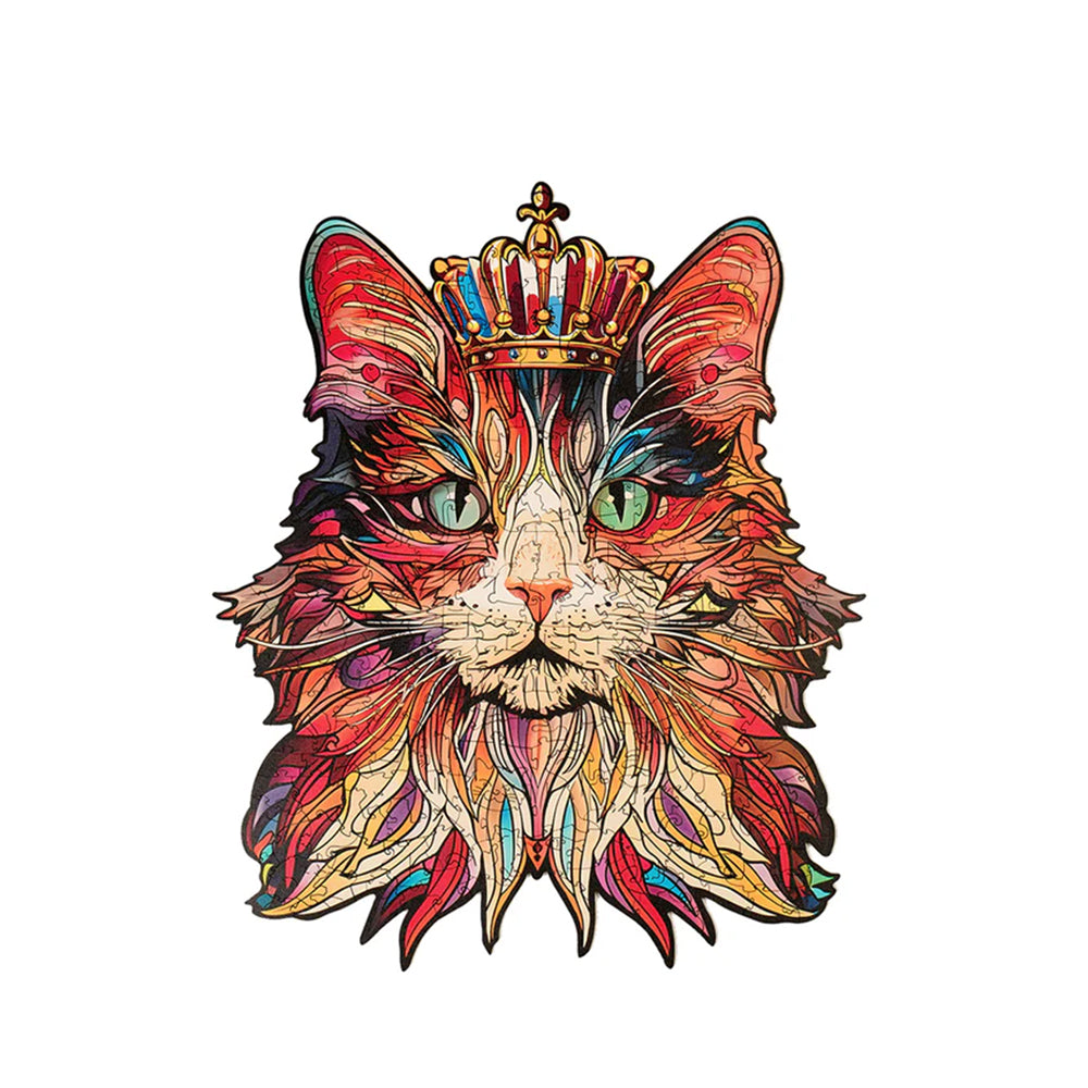 Rowood Puzzle Paradise Cat King Wooden Jigsaw Puzzle DIY Model Kit