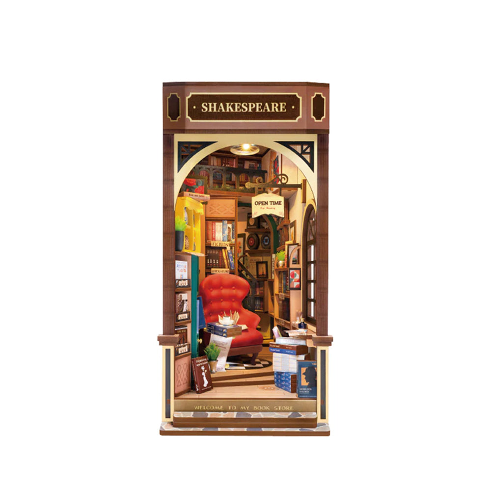 Rolife DIY Book Nook Kit Bookstore With LED Light 3D Wooden DIY Model