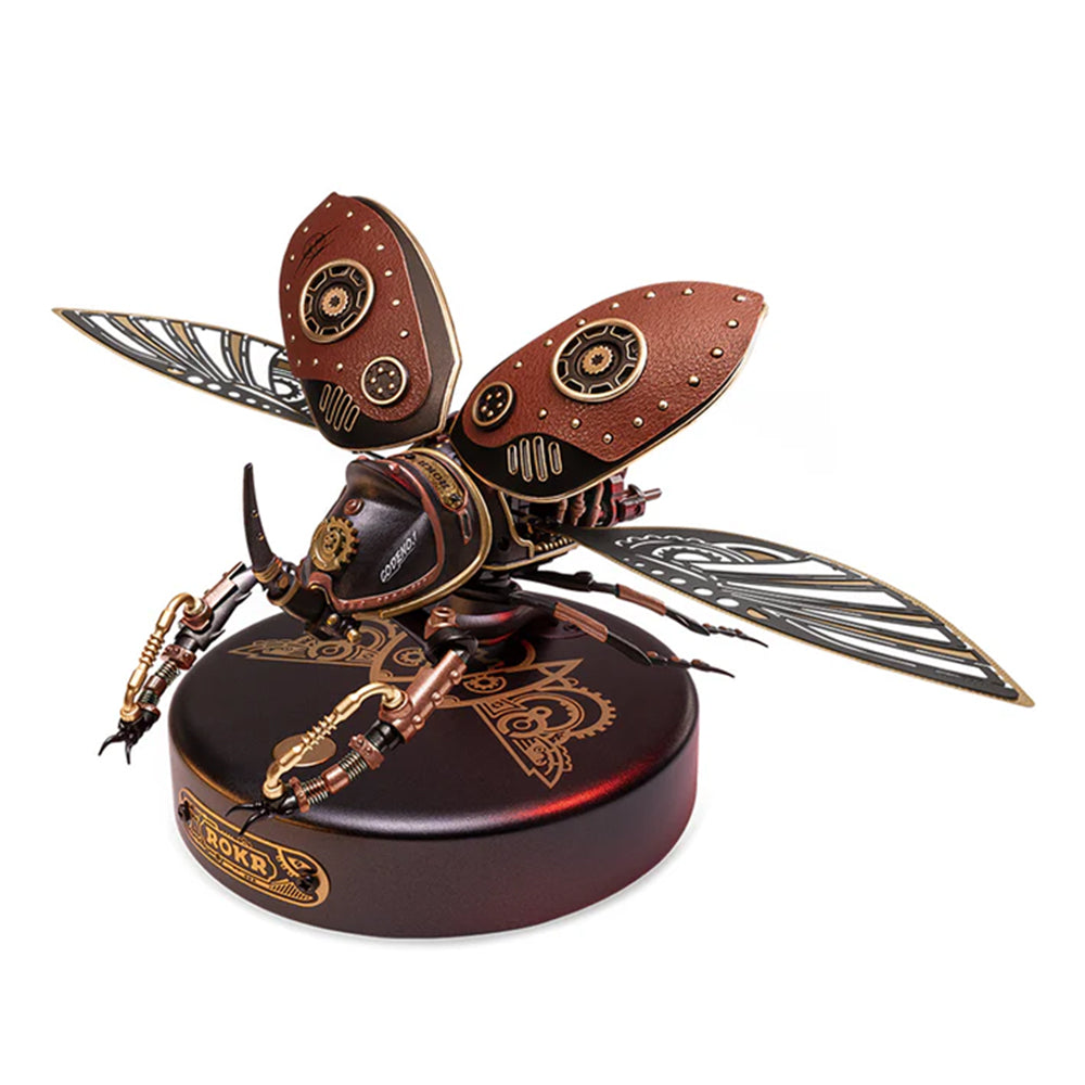 Rokr Rhinoceros Beetle Mechanical 3D Puzzle DIY Model Kit