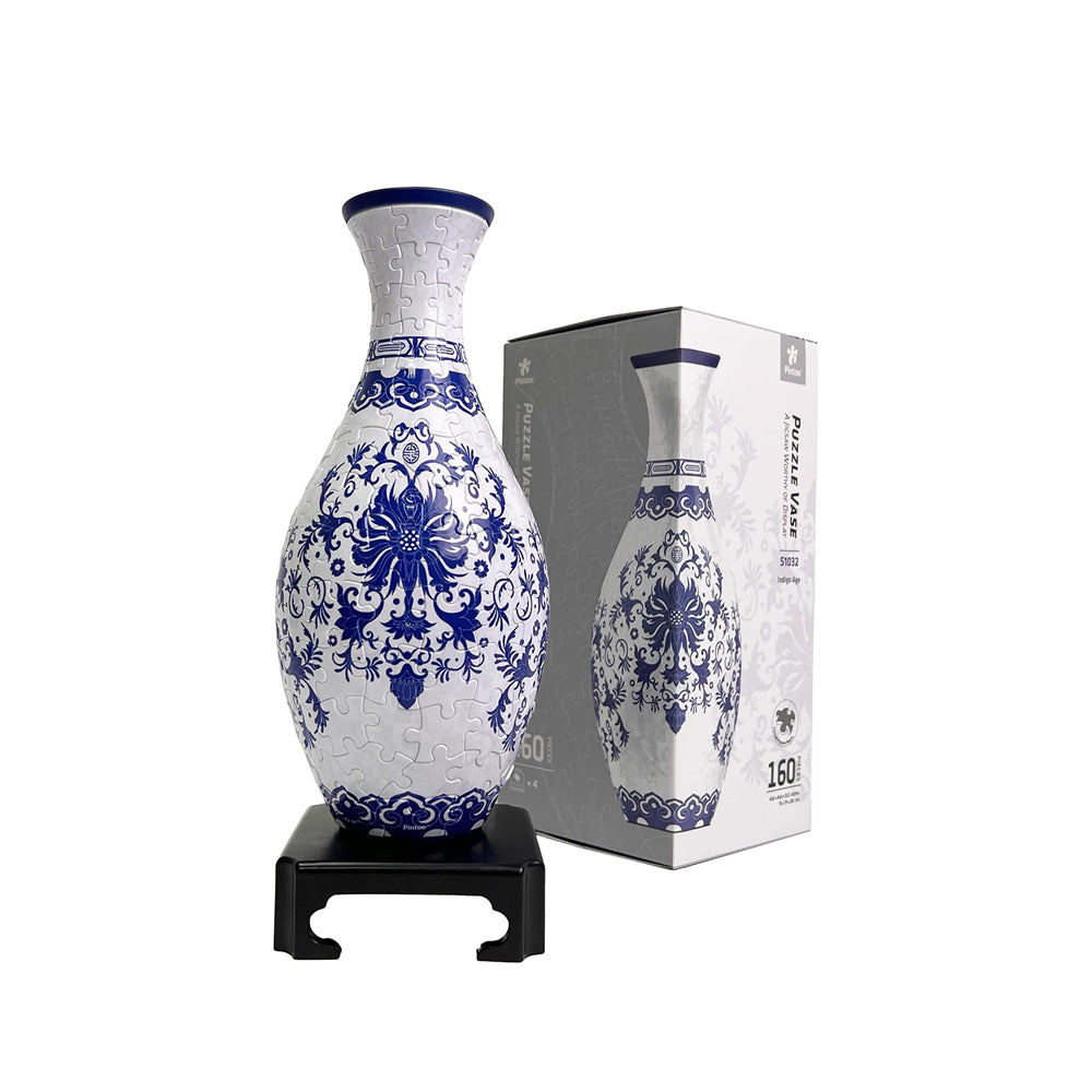 Pintoo Vase Indigo Age 3D Curved Puzzle DIY Model Kit
