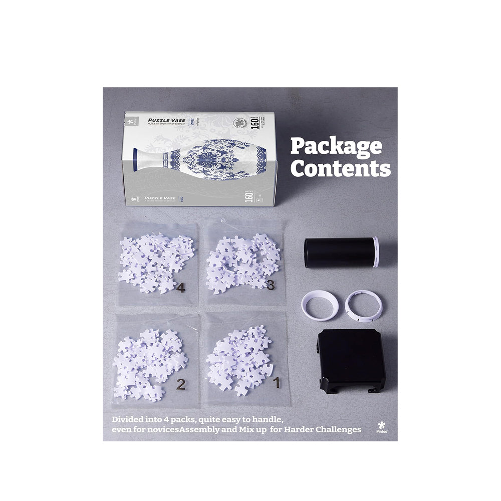 Pintoo Vase Indigo Age 3D Curved Puzzle DIY Model Kit