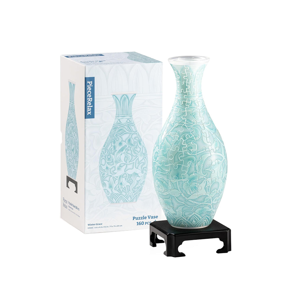 Pintoo Vase Touch Art Winter Grace 3D Curved Puzzle 3D Model Kit