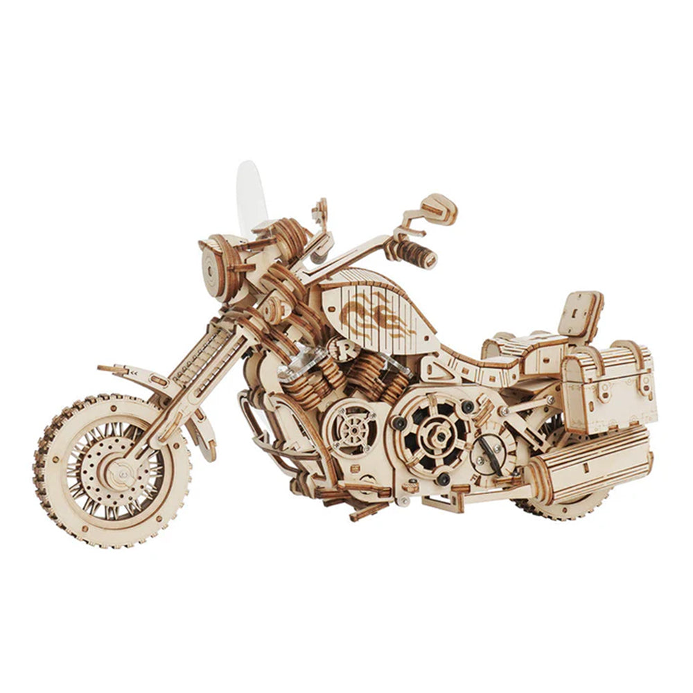 Rokr Cruiser Motorcycle Mechanical Gears 3D Wooden Puzzle DIY Model Kit