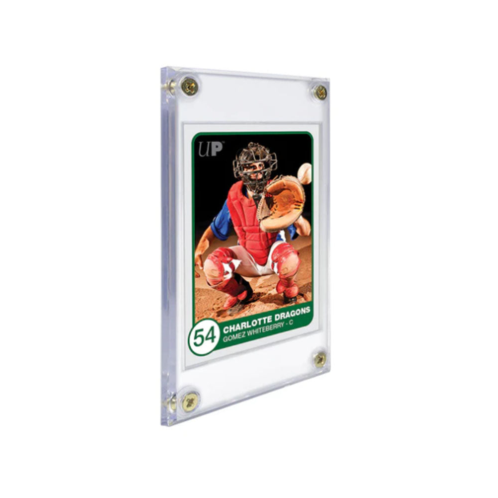 Ultra Pro 1/4'' Screwdown Recessed Card Display Holder Clear Protector 4 Screw