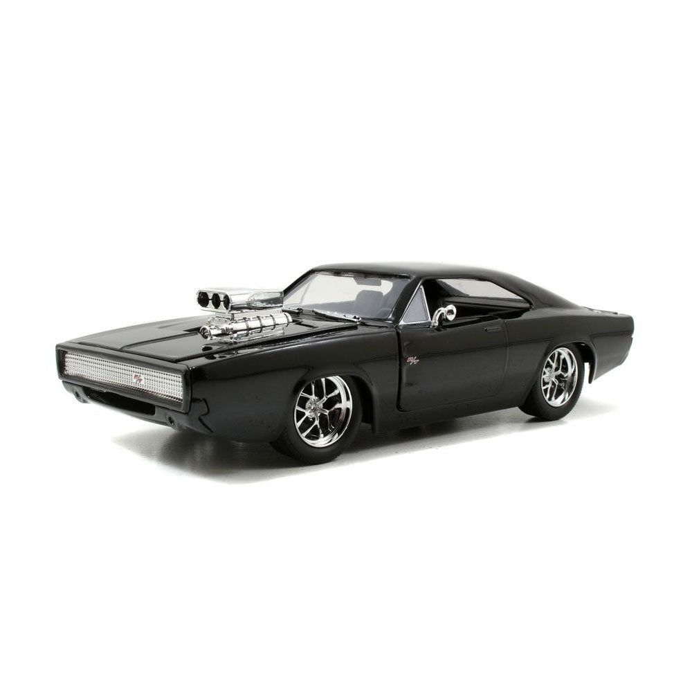Jada 1:24 Scale Fast And Furious 1970 Dodge Charger With Dom Diecast Car Toy Replica