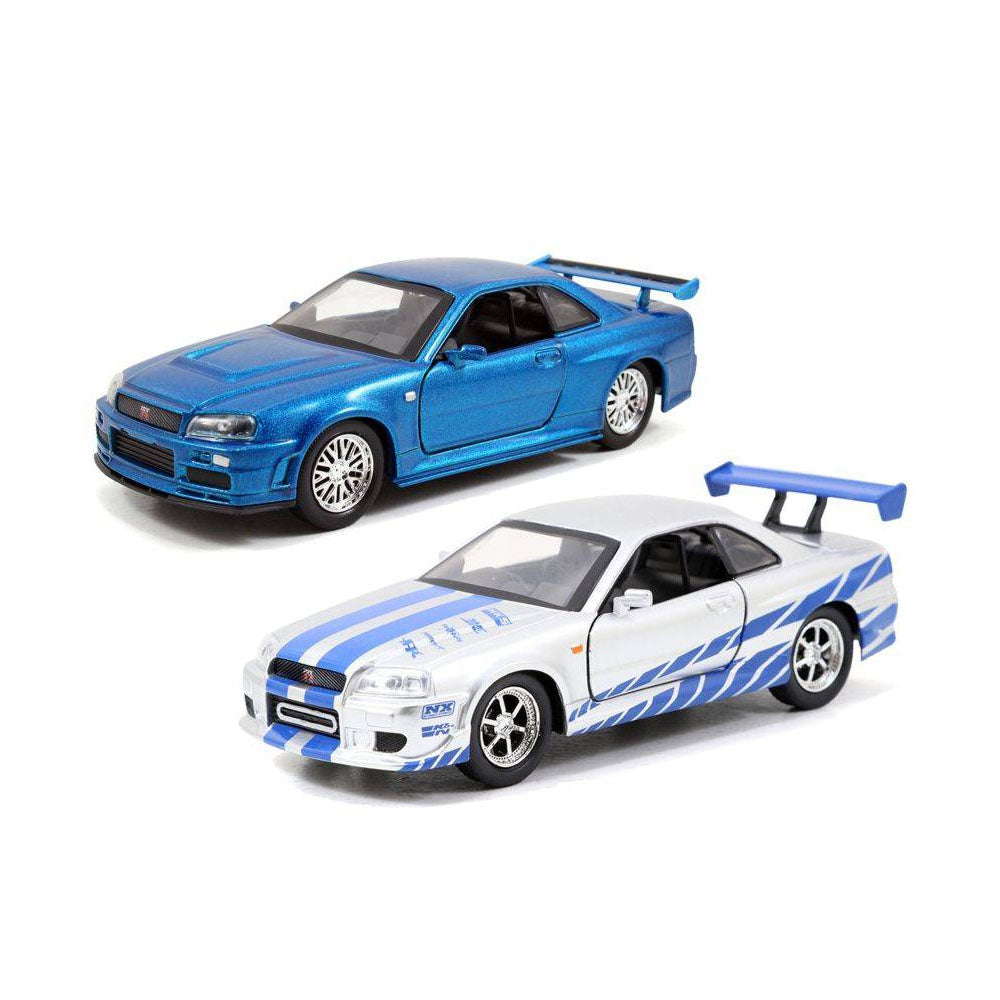 Jada 1:32 Scale Fast & Furious Brian's Nissan Skyline GT-R Twin Pack Car Diecast Model