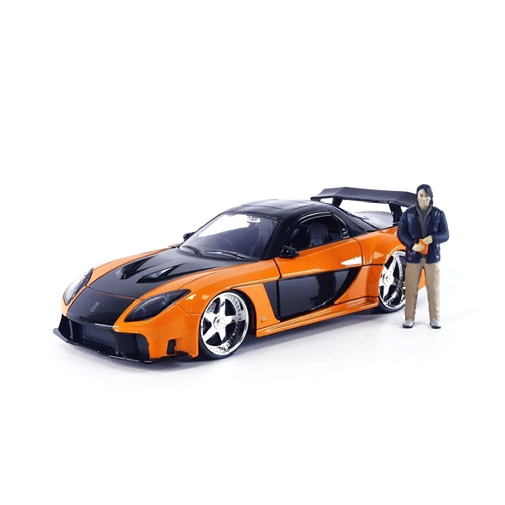 Jada 1:24 Scale Fast & Furious 1997 Mazda RX7 With Han Diecast Model Collectible