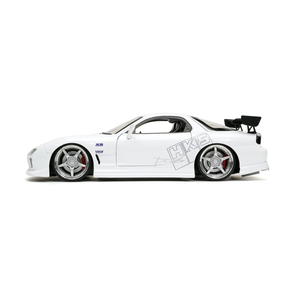 Jada 1:24 Scale Fast & Furious 1993 Mazda RX-7 FD3S-Wide Diecast White Car Toy
