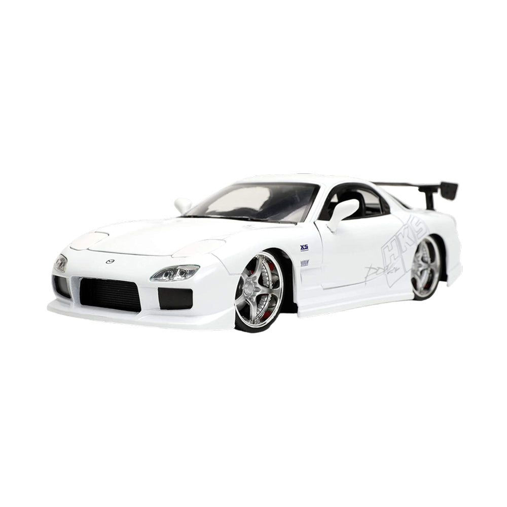 Jada 1:24 Scale Fast & Furious 1993 Mazda RX-7 FD3S-Wide Diecast White Car Toy