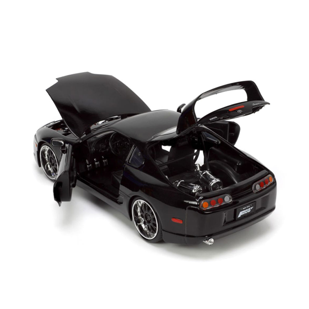Jada 1:24 Scale Fast & Furious 5 1995 Toyota Supra Diecast Black Car Model