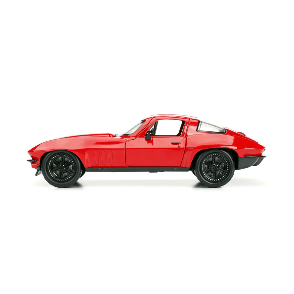 Jada 1:24 Scale Fast & Furious 8 '66 Chevy Corvette Diecast Car Model Hollywood Ride