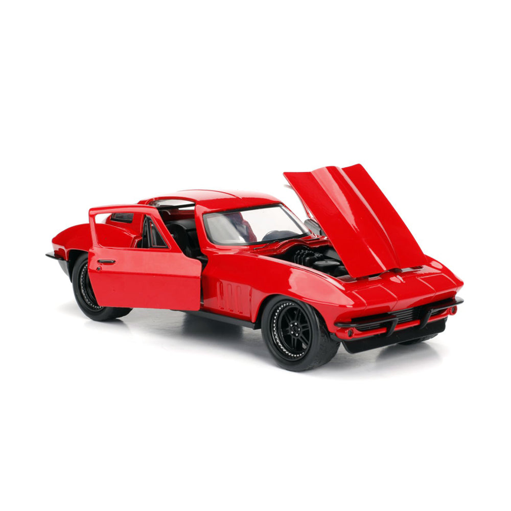 Jada 1:24 Scale Fast & Furious 8 '66 Chevy Corvette Diecast Car Model Hollywood Ride