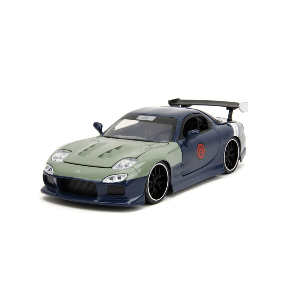 Jada 1:24 Scale Naruto Mazda RX-7 Diecast Vehicle With Kakashi Figure Model