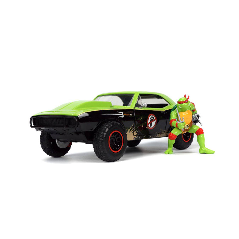 Jada 1:24 Scale Teenage Mutant Ninja Turtles 1967 Chevrolet Camaro Car & Raphael Model