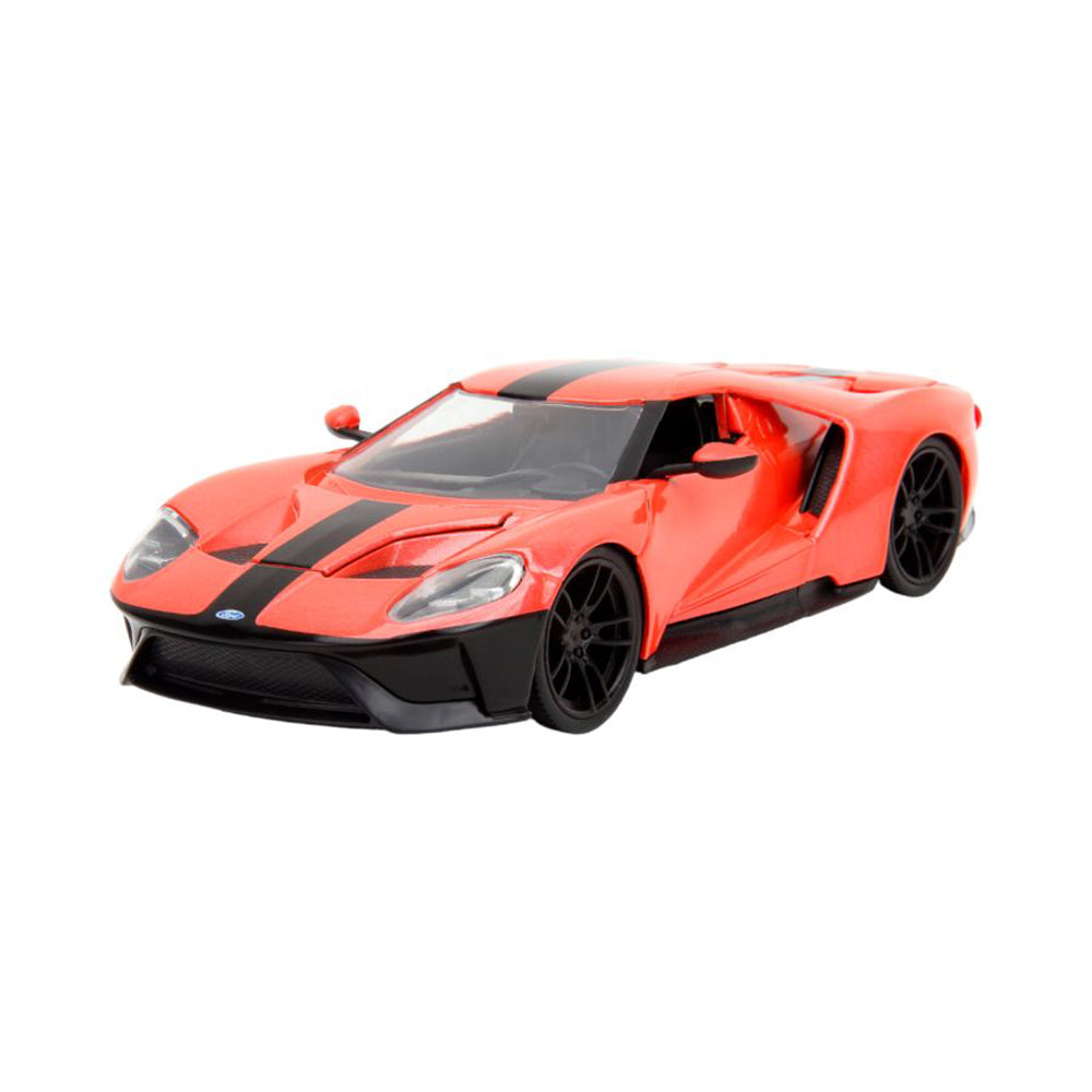 Jada 1:24 Scale Pink Slips 2017 Ford GT Light Red With Black Stripe Diecast Car