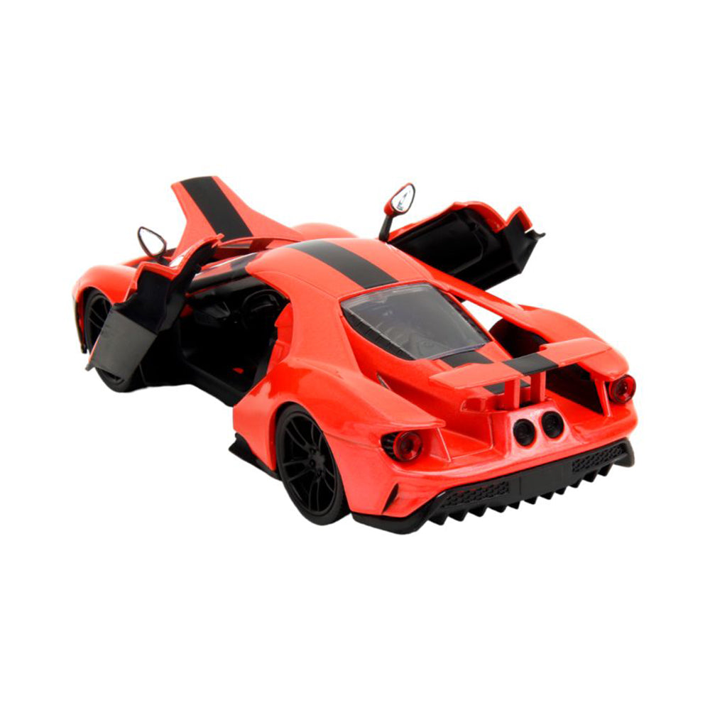 Jada 1:24 Scale Pink Slips 2017 Ford GT Light Red With Black Stripe Diecast Car