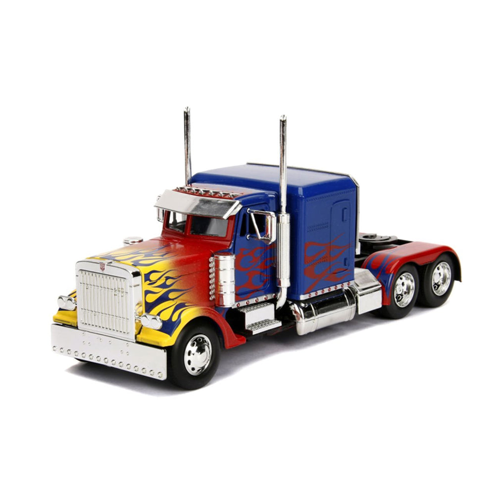Jada 1:24 Scale Transformers 2007 Optimus Prime T1 Hollywood Ride Diecast Vehicle