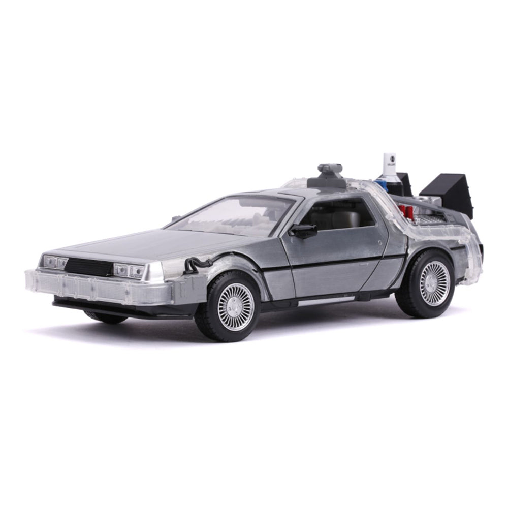 Jada 1:24 Scale Back To The Future Part II Delorean Time Machine Hollywood Ride Model