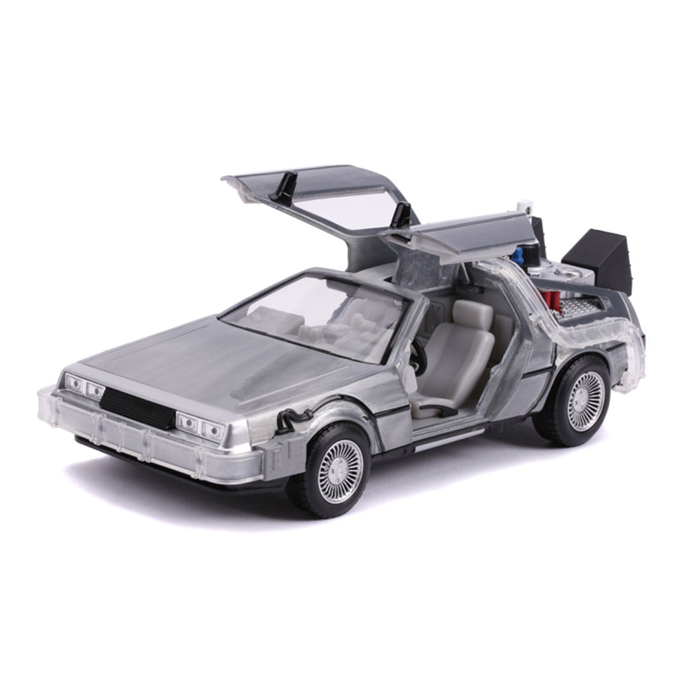 Jada 1:24 Scale Back To The Future Part II Delorean Time Machine Hollywood Ride Model