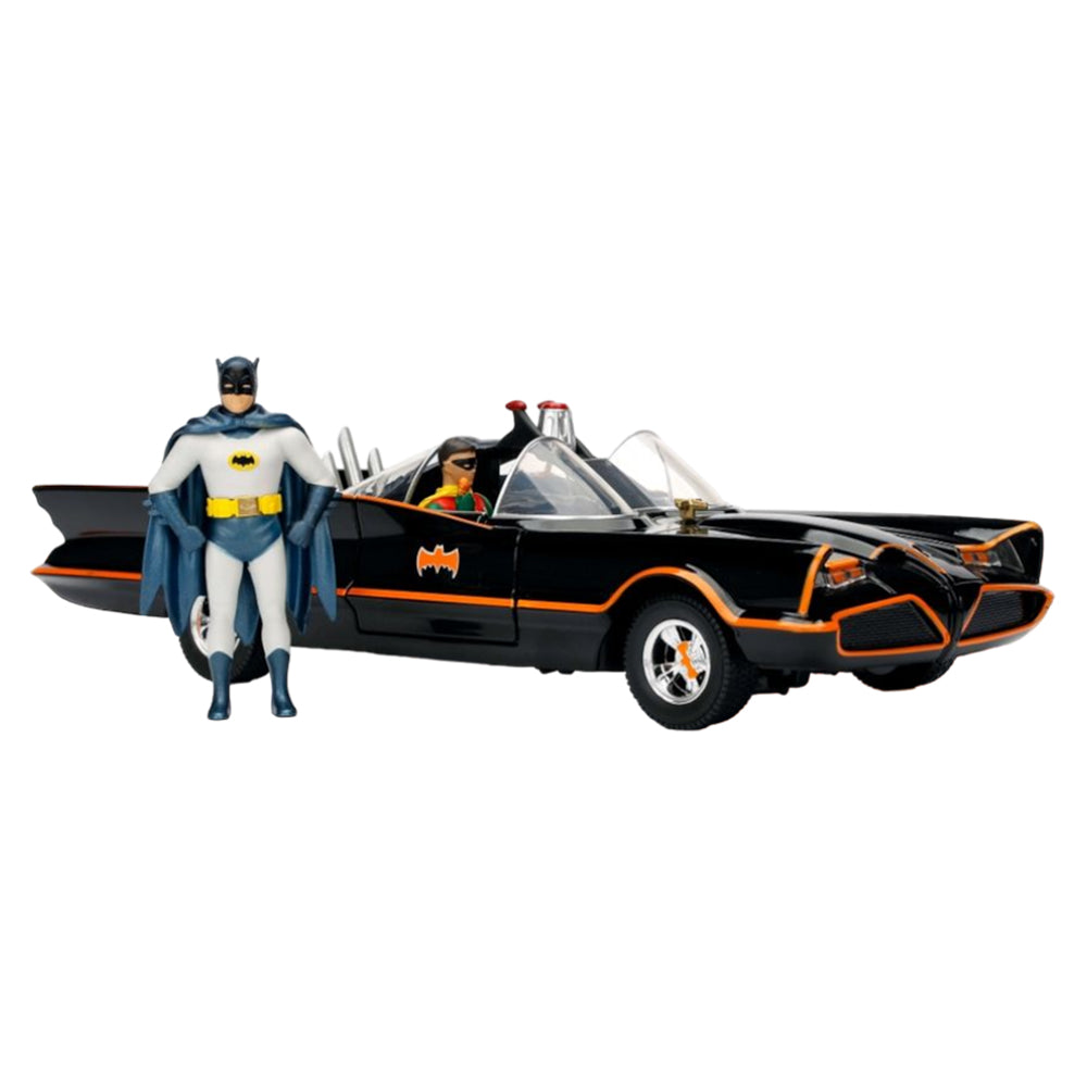 Jada 1:24 Scale Batman Classic TV Batmobile With Batman & Robin Figure Diecast Model