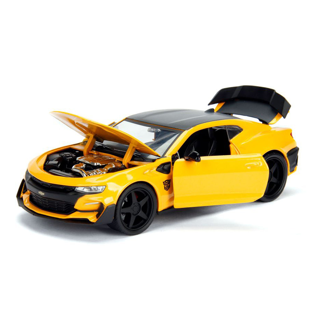 Jada 1:24 Scale Transformers 5 2016 Chevy Camaro Bumblebee With Medallion Diecast Car