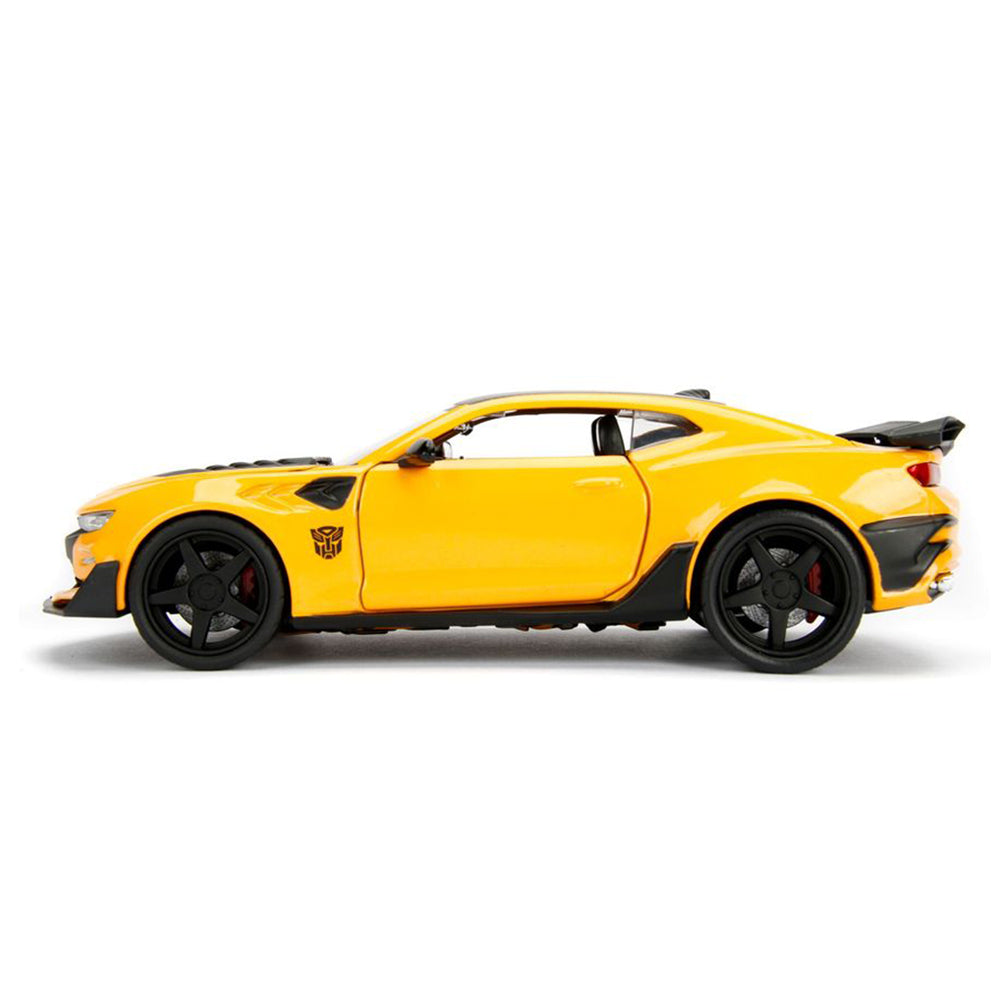Jada 1:24 Scale Transformers 5 2016 Chevy Camaro Bumblebee With Medallion Diecast Car