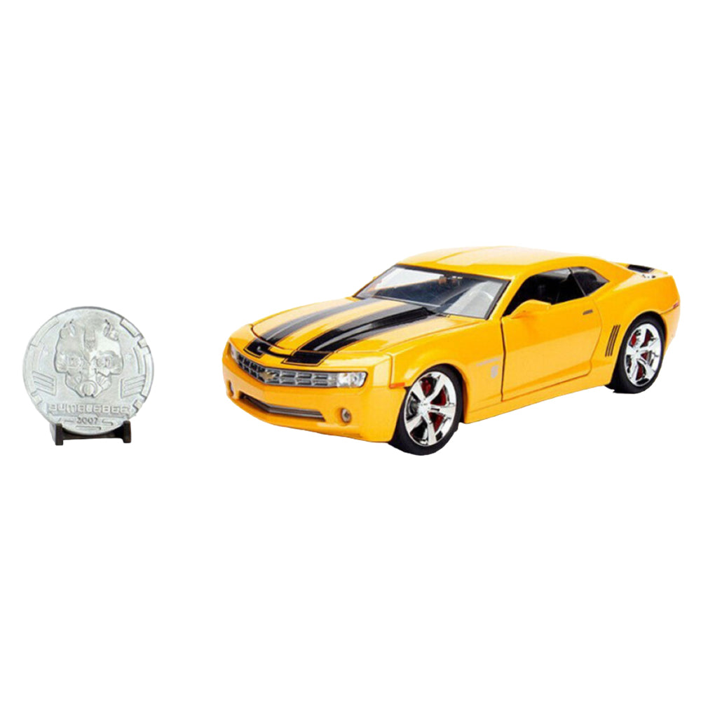 Jada 1:24 Scale Transformers 2007 Bumblebee 2006 Chevy Camaro Hollywood Ride Car Toy