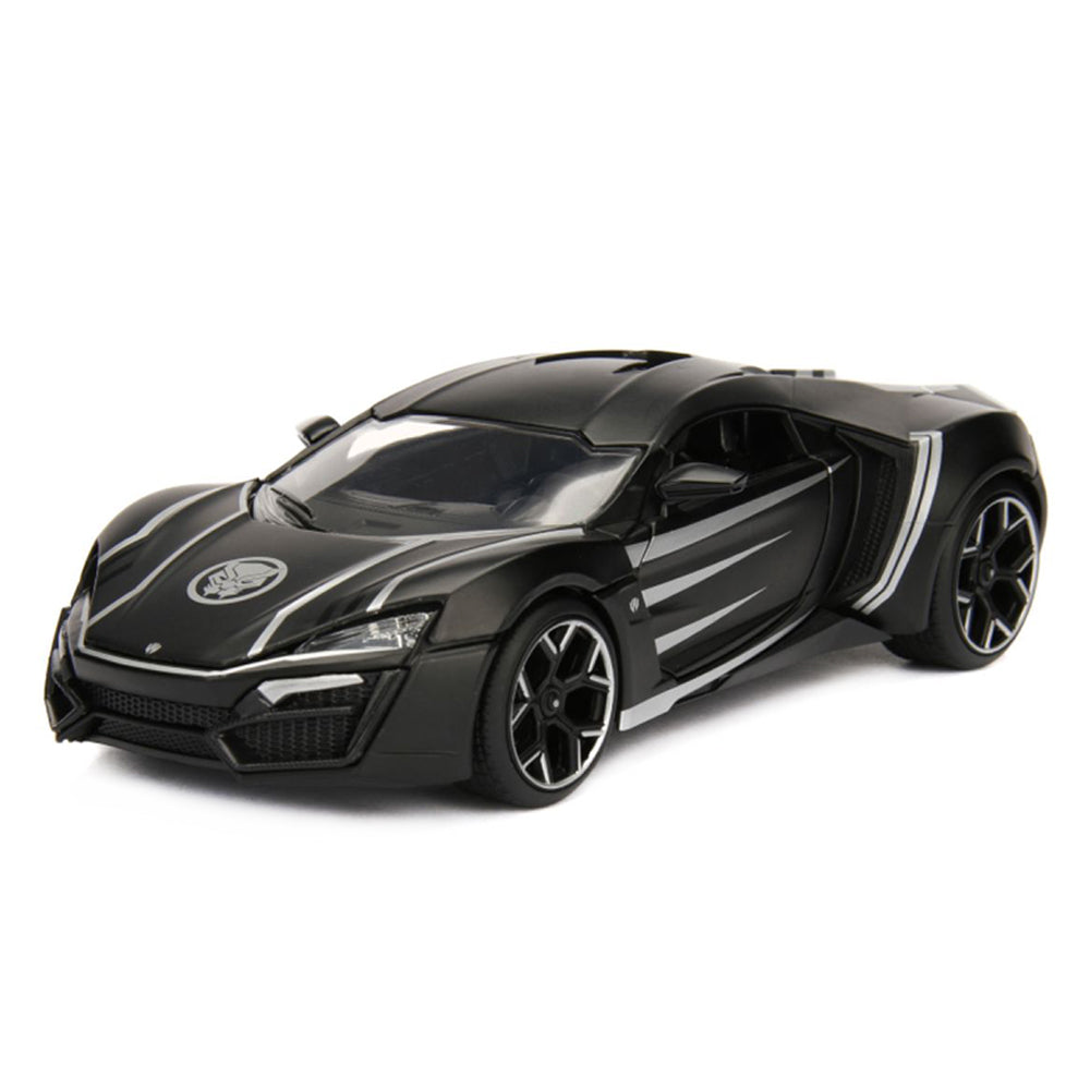 Jada 1:24 Scale Avengers Comics Lykan Hypersport Car & Black Panther Figure Toy