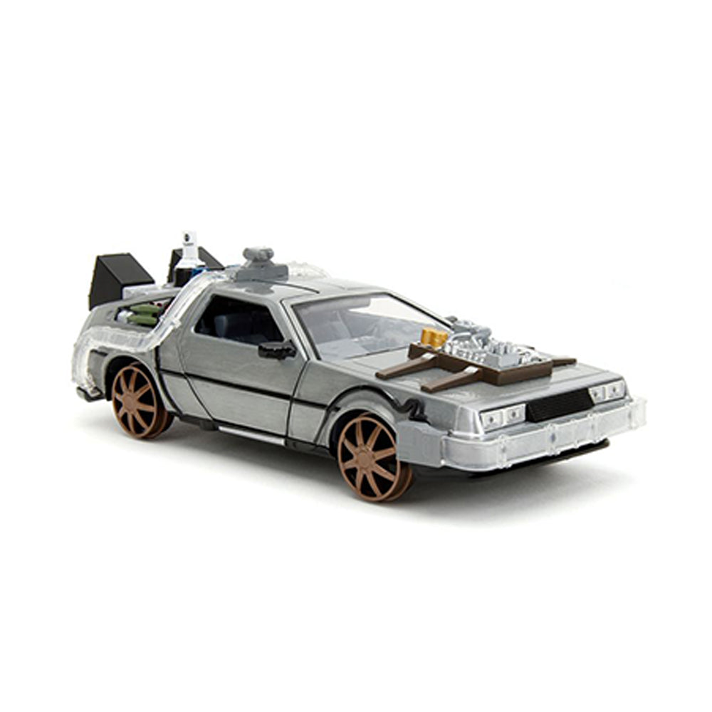Jada 1:24 Scale Back To The Future 3 Delorean Time Machine With Lights Diecast Car
