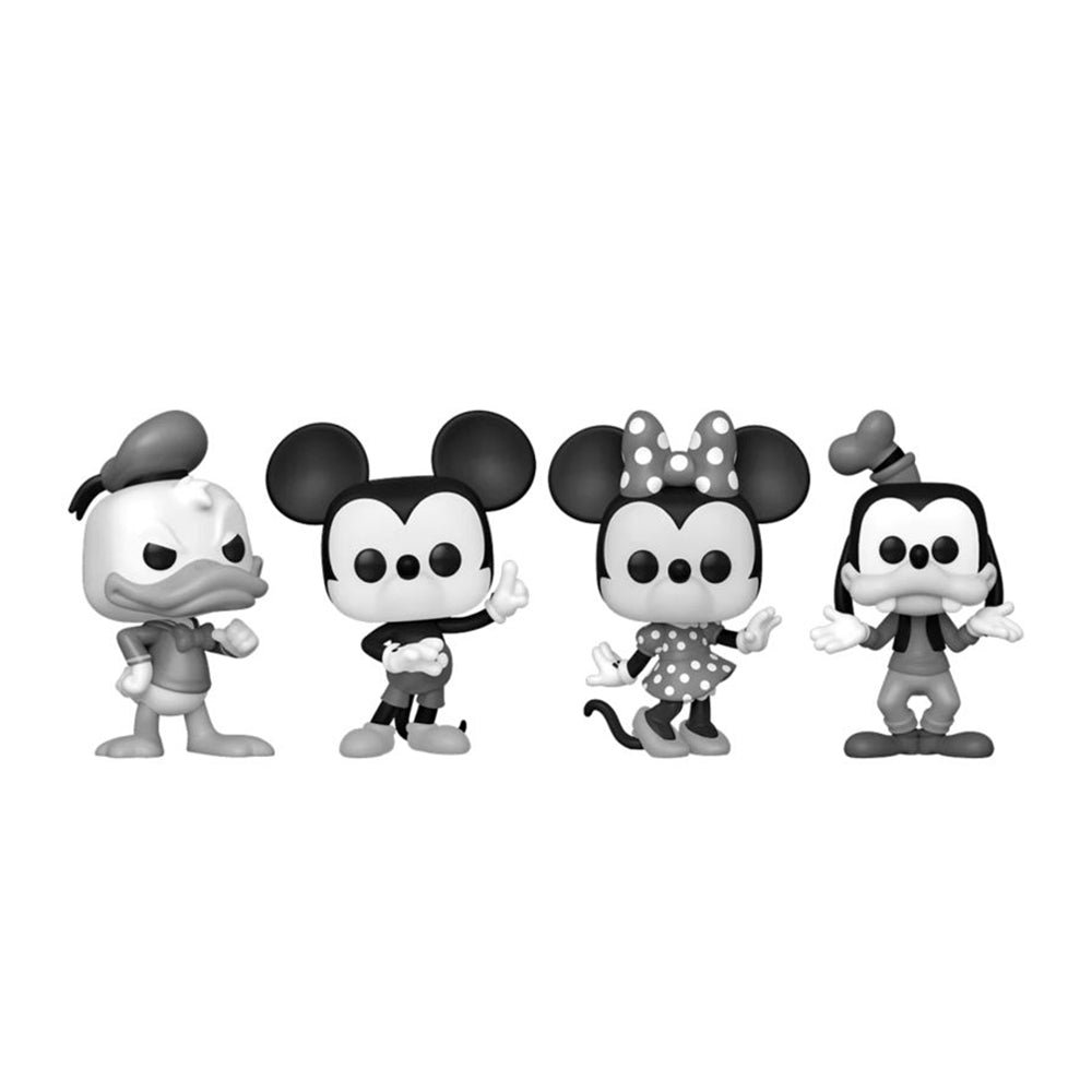 Funko Disney Mickey Minnie Donald Duck Goofy Black White Pop! Vinyl Figure