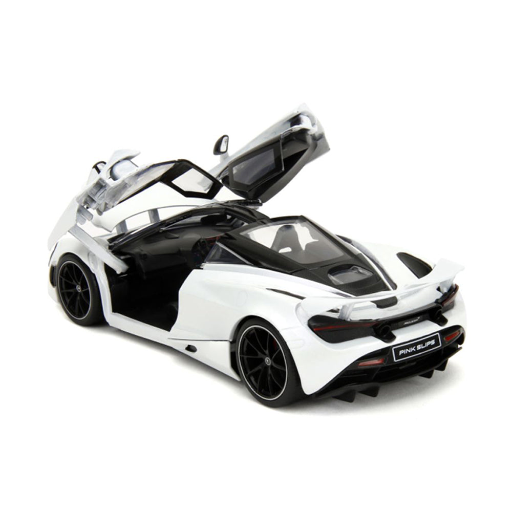 Jada 1:24 Scale Pink Slips Mclaren 720S White With Black Top Diecast Model