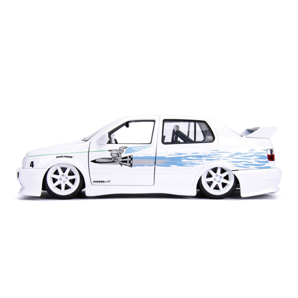 Jada 1:24 Scale Fast & Furious 1995 Jesse's Volkswagon Jetta White Diecast Car