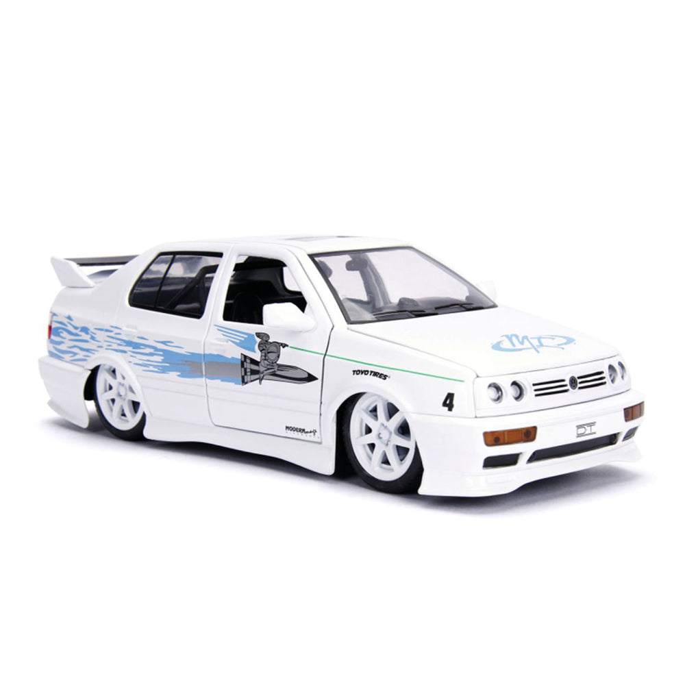 Jada 1:24 Scale Fast & Furious 1995 Jesse's Volkswagon Jetta White Diecast Car