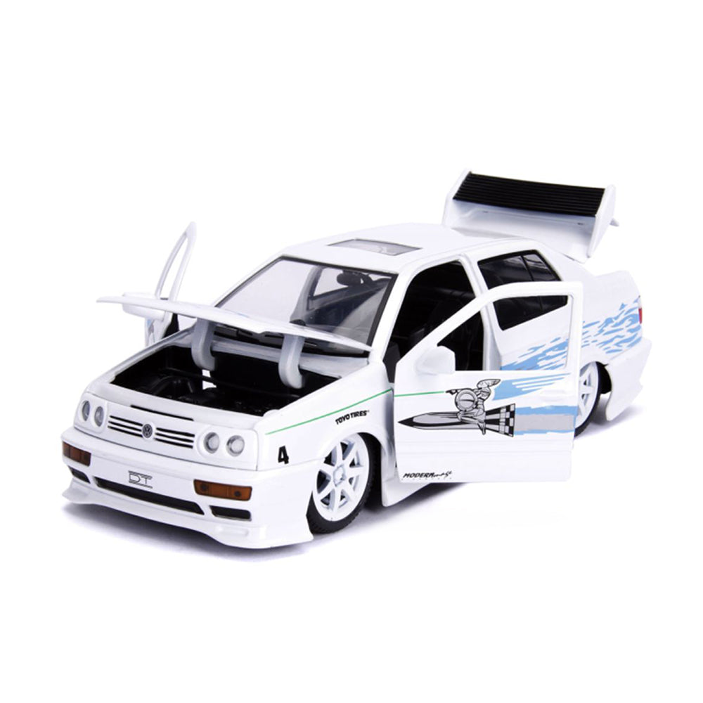 Jada 1:24 Scale Fast & Furious 1995 Jesse's Volkswagon Jetta White Diecast Car