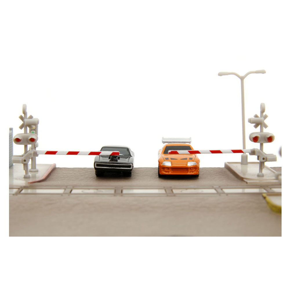 Jada Fast & Furious Nano Train Scene With Toyota & Dodge Diecast Car Model