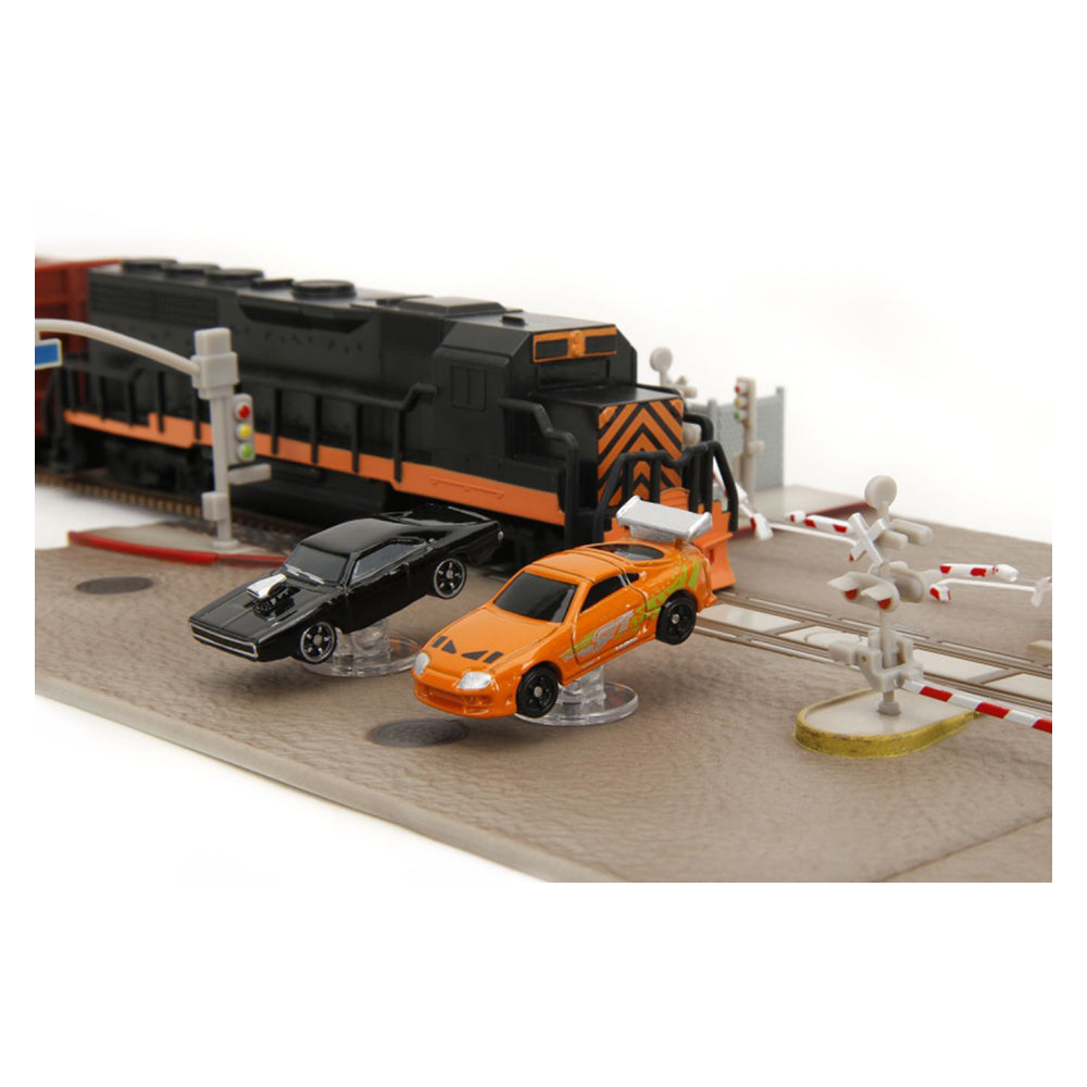 Jada Fast & Furious Nano Train Scene With Toyota & Dodge Diecast Car Model