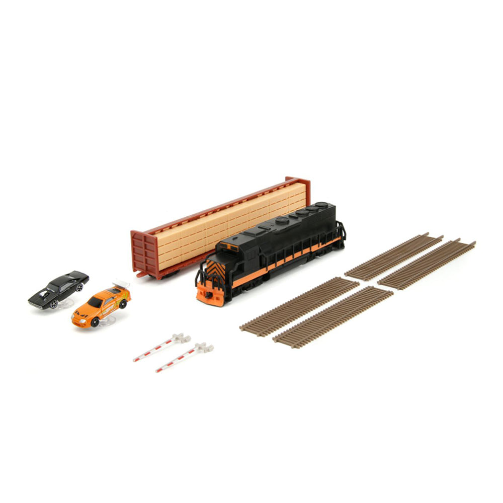 Jada Fast & Furious Nano Train Scene With Toyota & Dodge Diecast Car Model