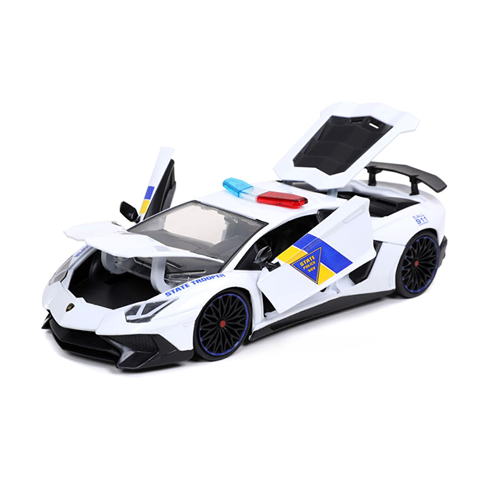 Jada 1:24 Scale Hyperspec 2017 Lamborghini Aventador SV White Diecast Car