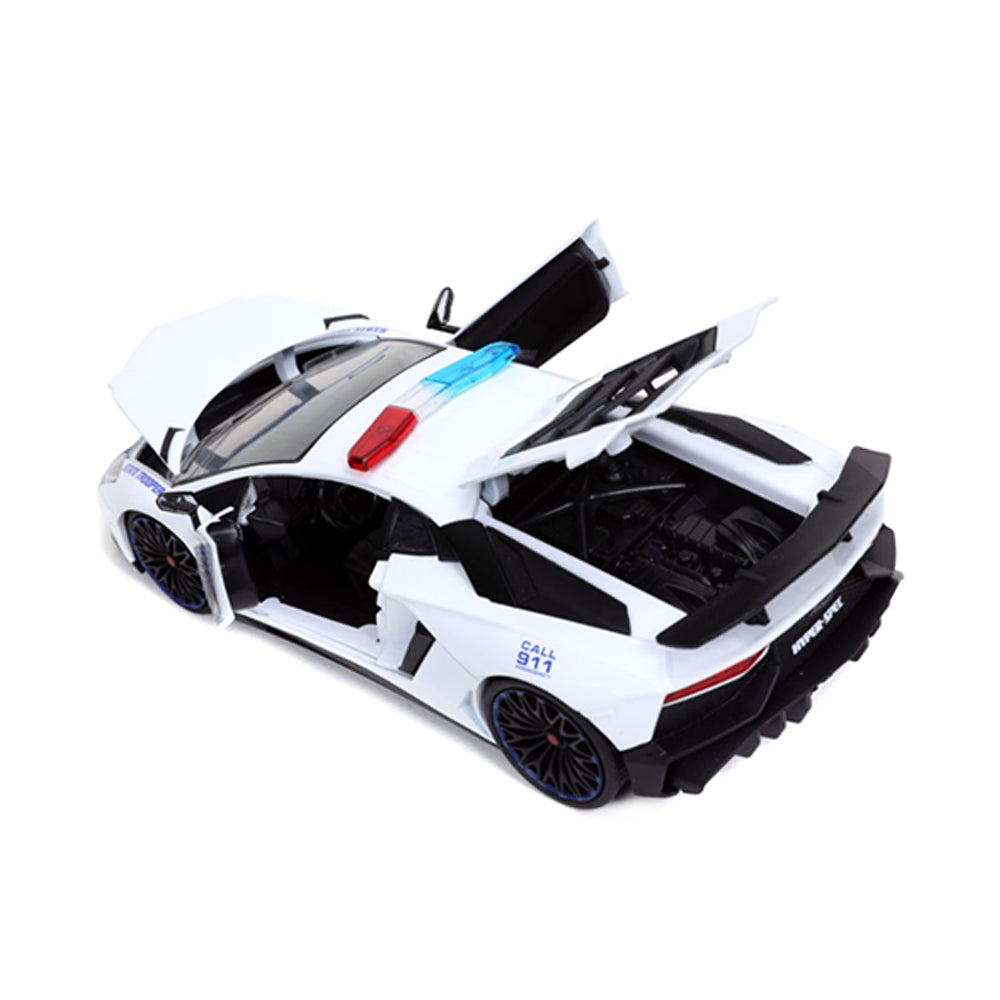 Jada 1:24 Scale Hyperspec 2017 Lamborghini Aventador SV White Diecast Car