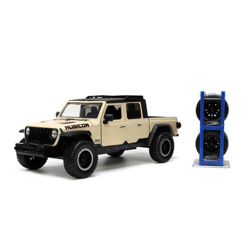 Jada 1:24 Scale Just Trucks 2020 Jeep Gladiator With Tyre Rack Diecast Model