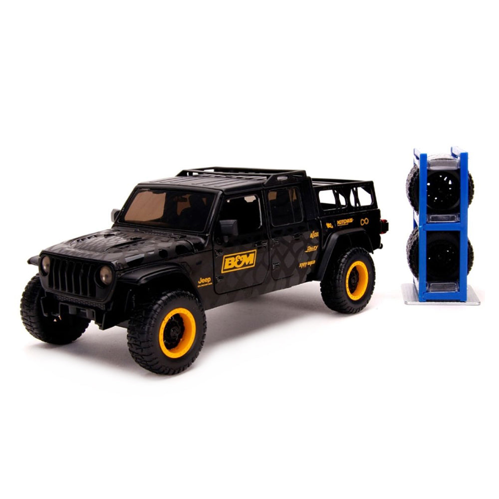 Jada 1:24 Scale Just Trucks 2020 Jeep Gladiator B&M Black With Wheels Diecast Model