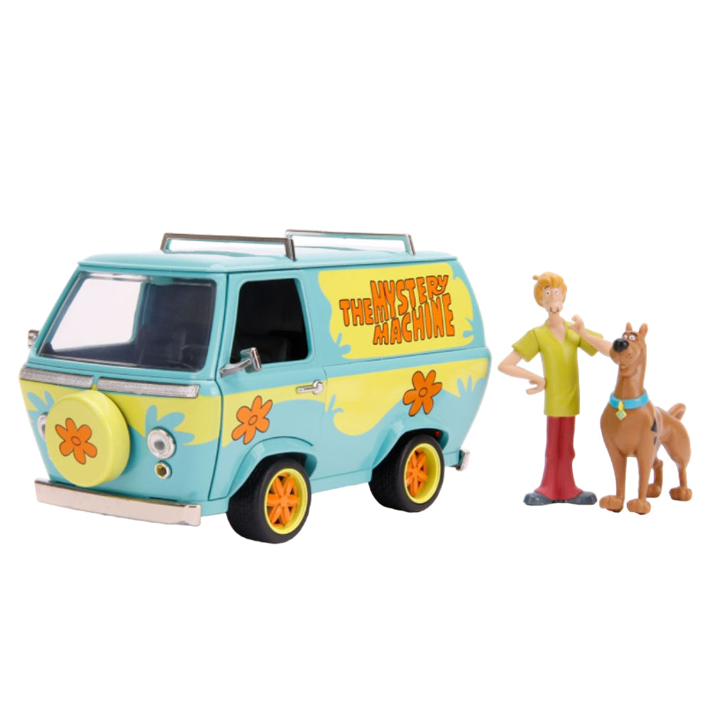 Jada 1:24 Scale Mystery Machine With Shaggy & Scooby-Doo Figure Diecast Model